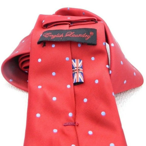 English Laundry Christopher Wicks 100% Silk Red - Picture 3 of 5